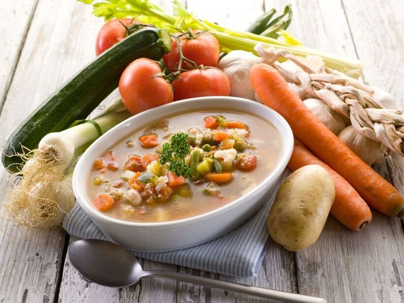 sopa de legumes para prostatite e adenoma de próstata